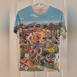 Krusty land the Simpsons Bart adult Tshirt tee size small universal studios NWOT